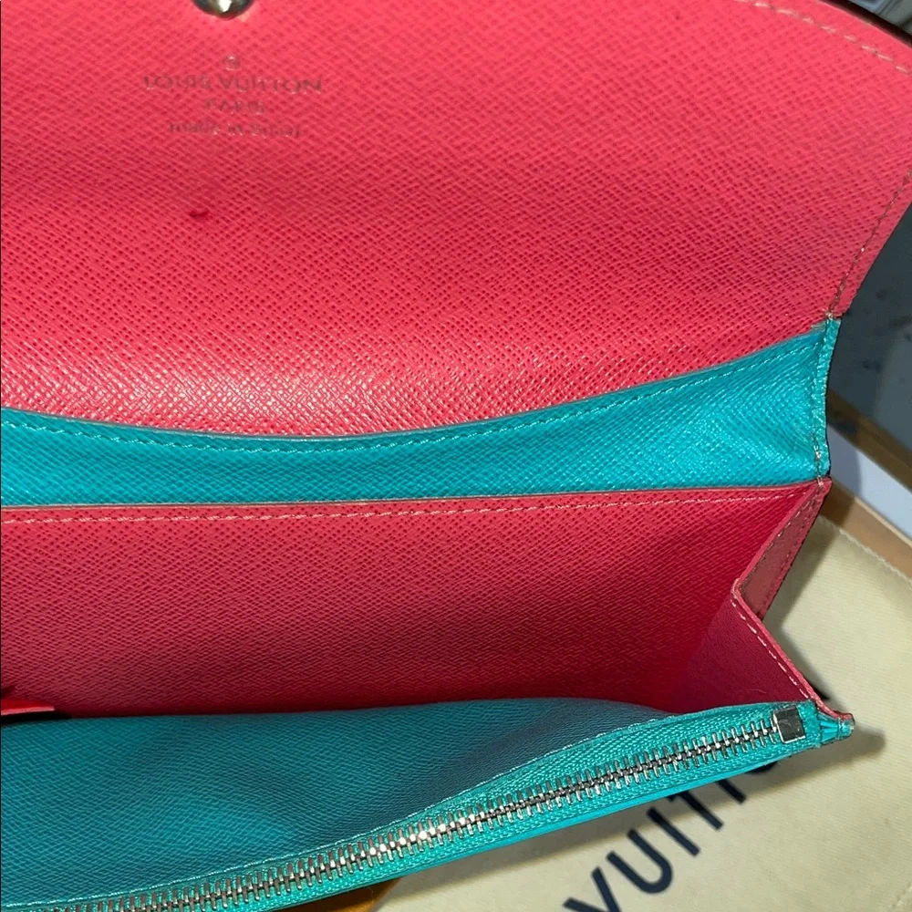 Louis Vuitton Vibrant Red and Blue Wallet 4th of July colors